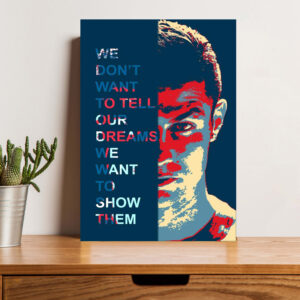 British Terminal Cristiano Ronaldo Motivational Quotes Waterproof Vinyl Sticker Poster