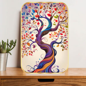 British Terminal Wisdom Tree Wall Art Golden Framed Painting