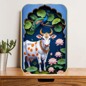 British Terminal Cow Wall Art Golden Photo Frame