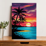 British Terminal aesthetic sunset wall art poster