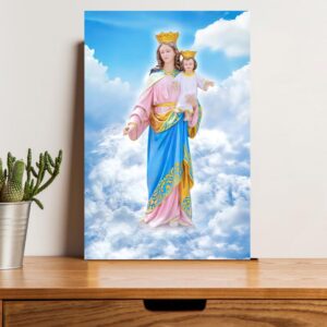 British Terminal Lord Jesus with Mother Mary Wall Sticker Poster for Christ Followers II Christ Religious Christian Wall Poster for Church Decoration