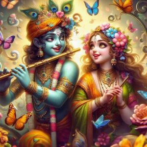British Terminal® Cute little Bal Gopal Baby God Krishna| Kanha Ji | Laddu Lord Makhan Chor Painting Religious Poster for Pregnant Women for wall