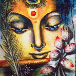 British Terminal Lord Radha Krishna Canvas Painting Poster Waterproof for Home Decor