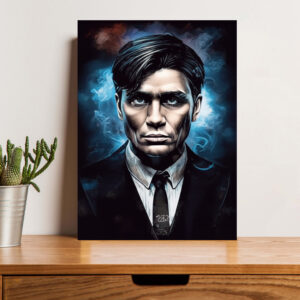 British Terminal Thomas Shelby Wall Art Golden Photo Frame