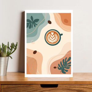British Terminal "Caffeine Splash" Coffee Art Wall Canvas