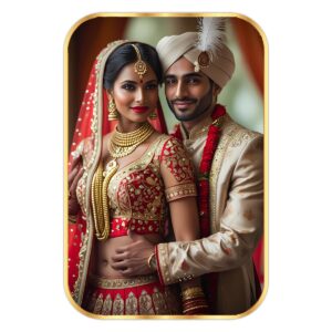 Customised Photo golden border sparkel lamination Frame with Photo Upload, Portrait Style, Personalised Wall Room Decor Gift