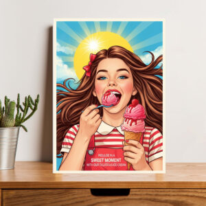 British Terminal ice cream food wall poster