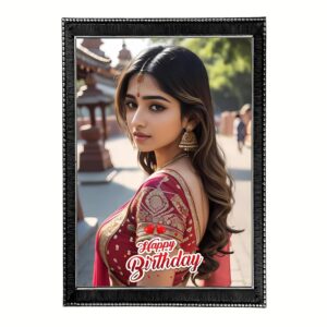 British Terminal Personalized Happy Birthday Photo Frame, Rectangular Wall Mount, Custom Gift for Family, Multicolor