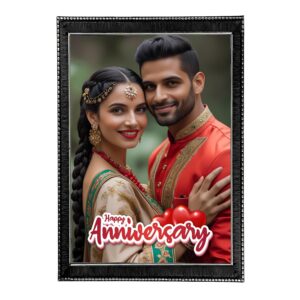 British Terminal Happy Anniversary Customized Rectangular Wall Mount Frame With Photo Upload,Personalised Gift For Husband,Wife And Couple