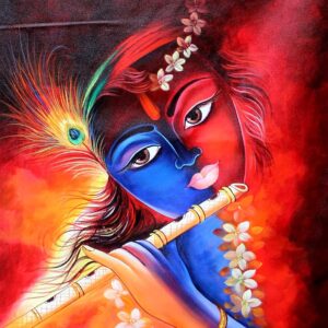 British Terminal™ Lord Radha Krishna Canvas Painting Poster Waterproof for Home Decor
