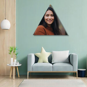 British Terminal Personalized and Customize Your Photo Upload On Canvas Painting Wall Art Print Picture digitally wrapped Triangle wooden frame