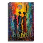 Yellow Sunset Warriors Canvas Wall Art