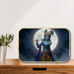 British Terminal Shree Krishna Golden Photo Frame Wall Art