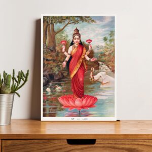 British Terminal Hindu Goddess Lakshmi Devi Wall Art Poster