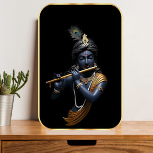 British Terminal Shree Krishna Golden Framed Painting