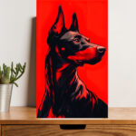 British Terminal Doberman Dog Wall Art Poster