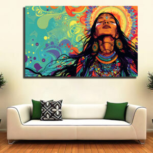 British Terminal Indian Traditional Canvas Print Wall Art, Home Decor