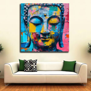 British Terminal Squar Lord Buddha Canvas Print Home Decor