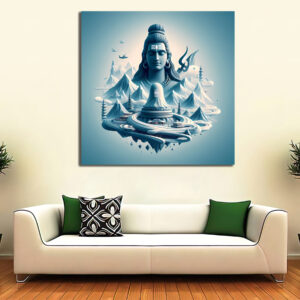British Terminal Shiv Ji Canvas Wall Art Print