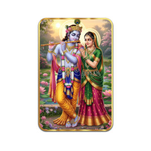 radha Krishna Sparkle Golden frame