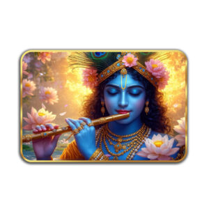 Shree Krishna Sparkle Laminated Golden Frame