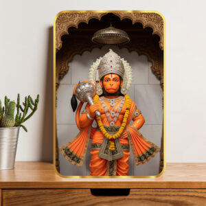 Shree Sarangpur Hanuman ji Sparkle Golden Frame